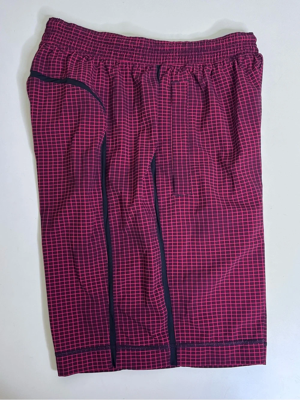 Lululemon Pace Breaker Short Men's Small Red Checker Linerless 9